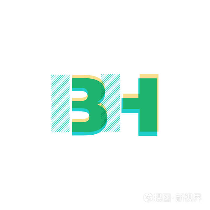 联合字母徽标bh
