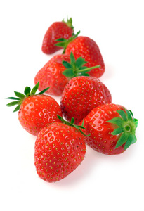 一小撮成熟的草莓