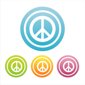 五彩缤纷的和平标志