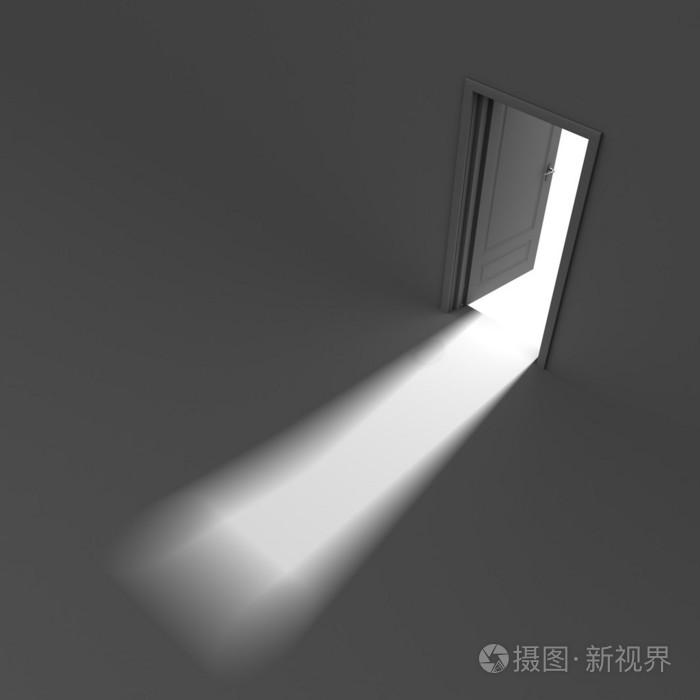 房间里有一扇敞开的门