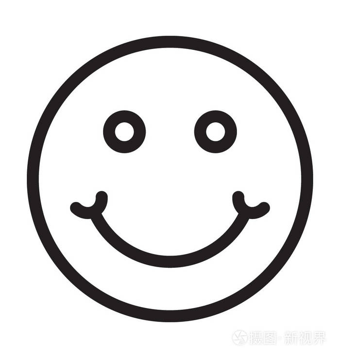 笑脸线矢量图标