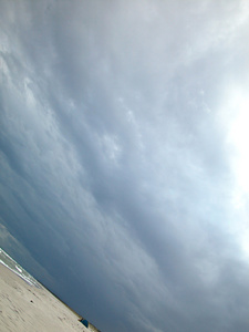 海滩上的暴风雨天气