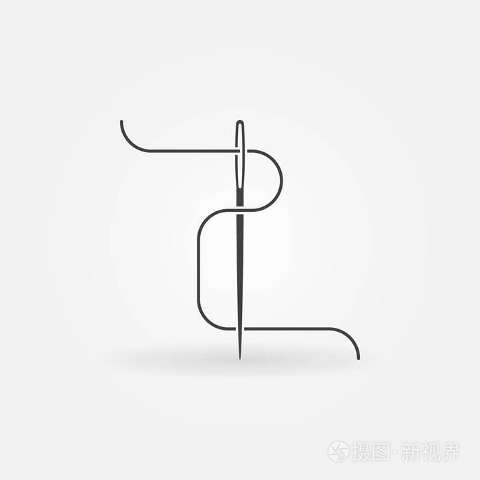 针和线向量图标或符号