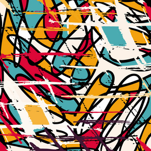涂鸦风格的彩色垃圾纹理抽象矢量图像为您设计