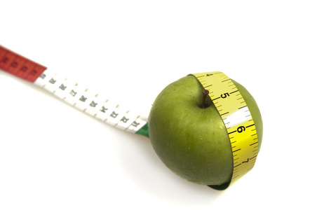 测量带和苹果