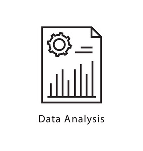 数据分析向量行图标