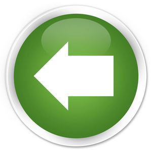 后退箭头图标高级软绿色圆形按钮照片