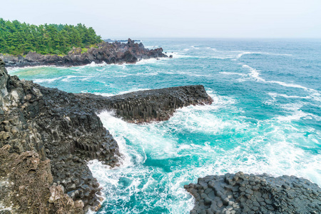 天帝 Daepo 海岸 Jusangjeolli 悬崖济州岛