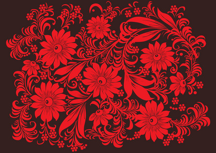 六个红色花饰品