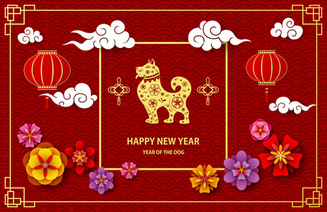 狗年贺卡图片 狗年贺卡素材 狗年贺卡插画 摄图新视界