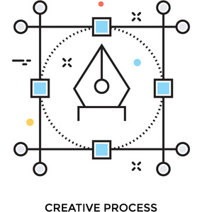 创意过程矢量图标