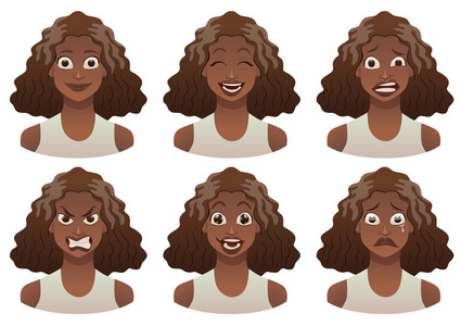 黑人女性面部表情
