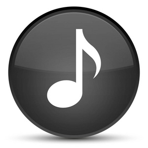 音乐图标特殊黑色圆形按钮
