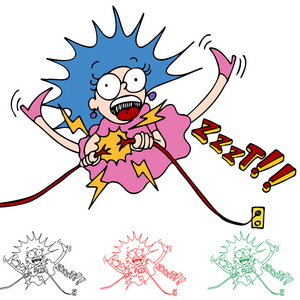 电击死的女人照片