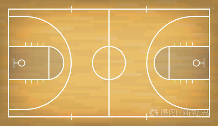 篮球场与木地板.视图.矢量插画-正版商用图片0302on-摄图新视界