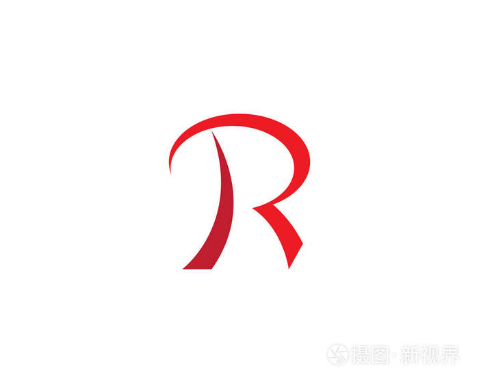 r 字母标志业务模板矢量图标