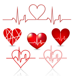 字节跳动设置的心脏跳动图.矢量照片
