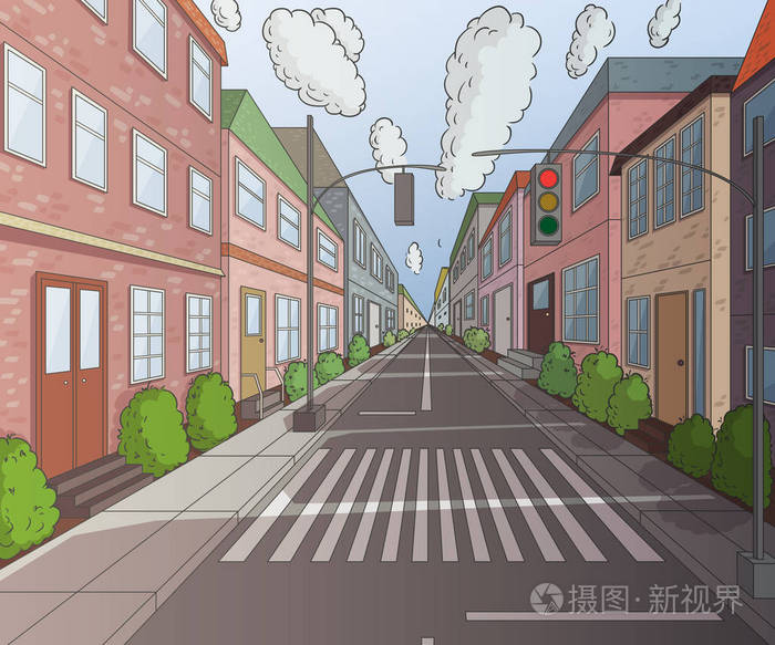 城市背景.矢量插图