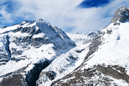 瑞士的阿尔卑斯山的视图