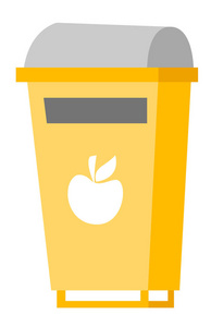 垃圾桶为食物废物媒介例证