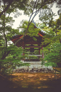 日本京都金阁寺吉寺钟亭