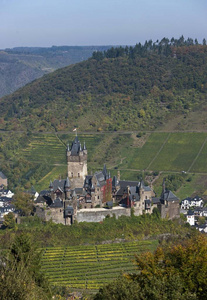 Reichsburg Cochem 城堡在 Cochem 在摩泽尔, 莱茵河畔, 德国, 欧洲