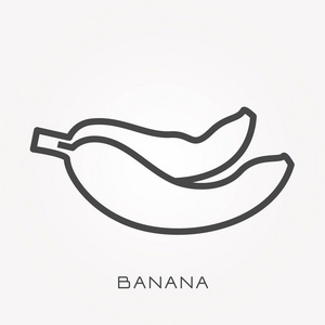 一条线图标香蕉