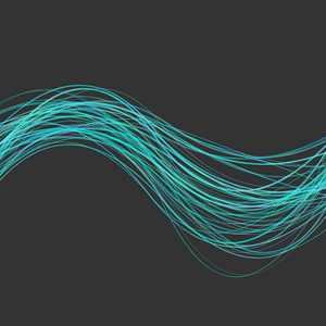 动态的抽象波浪线背景从弯曲条纹图