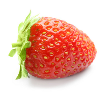 在白色背景上的草莓