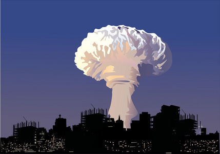 原子爆炸云与城市