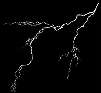 单明亮闪电照片