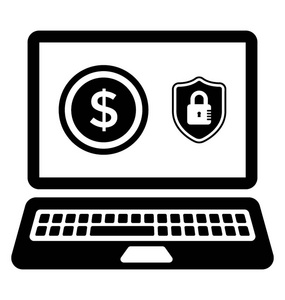 联机事务安全标志符号向量图标照片