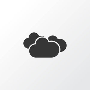 阴天图标符号.时尚风格中的优质隔离灰色元素照片