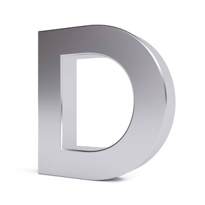 金属字母 d. 收藏指正3d 图像