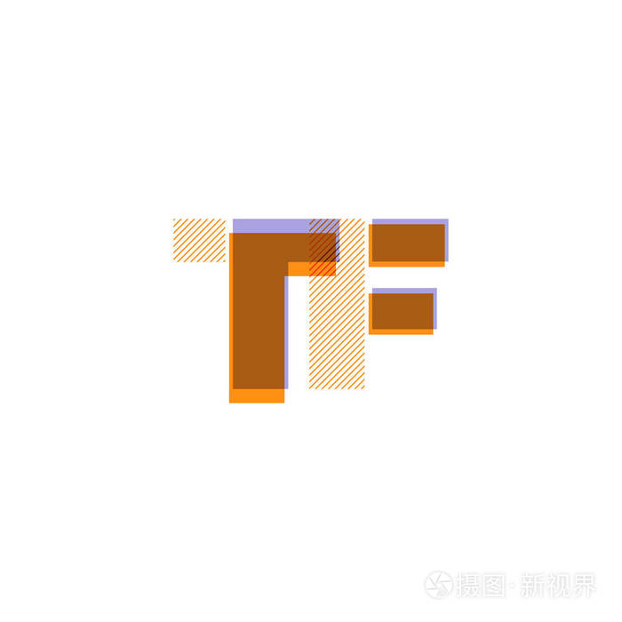 tf 字母线标志矢量图示插画-正版商用图片031mhj-摄图新视界