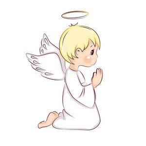 小孩子祷告的图片卡通图片