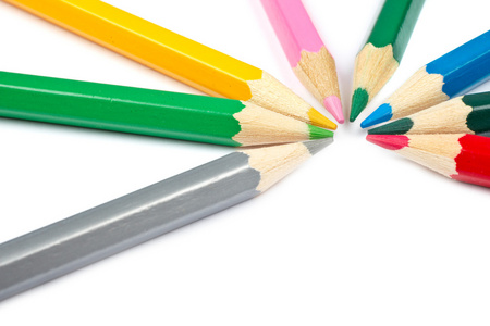 彩色学校铅笔