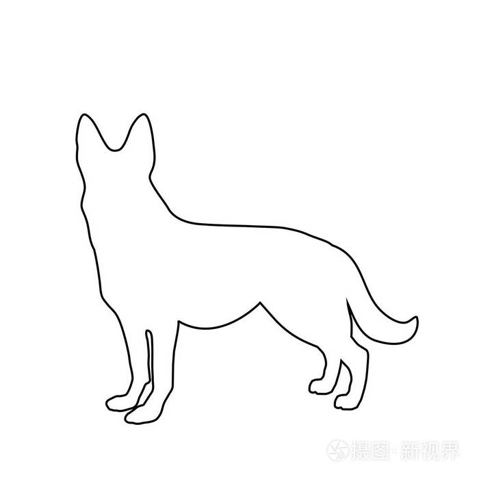 大黑狗简笔画图片