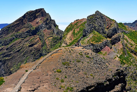 pico do arieiro。 阳光灿烂的日子。