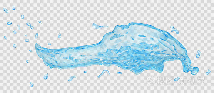 飞溅的水插画-正版商用图片0328cr-摄图新视界