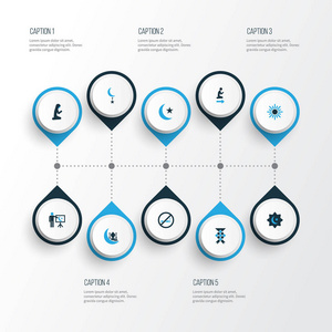 斋月多彩图标设置。太阳的女人，拜地方和其他元素的集合。此外包括如烟，Ketupat，宗教符号