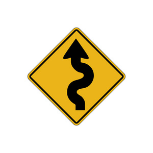 蜿蜒的道路标志