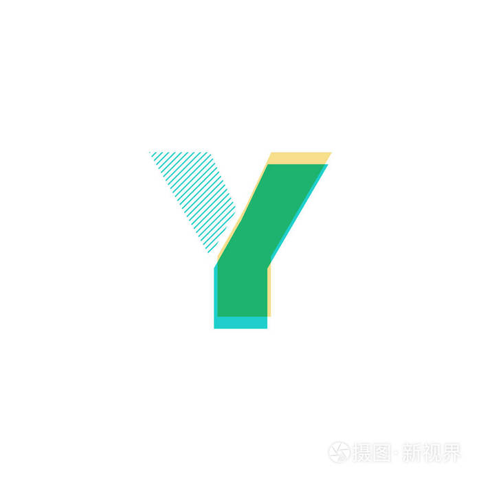 y 线徽标矢量图示