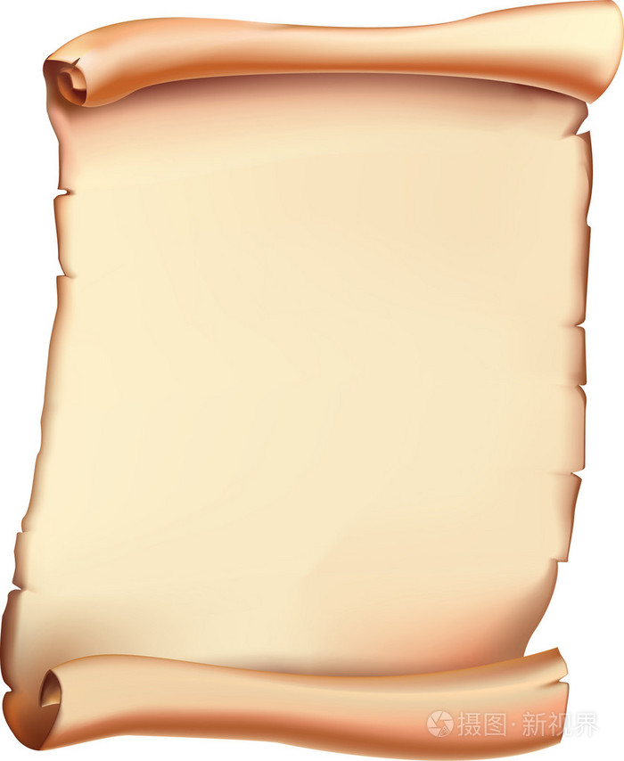 古老的卷轴. 矢量.