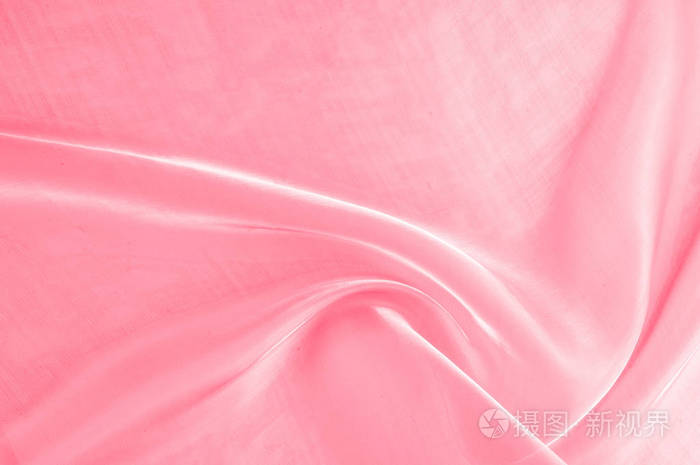 背景纹理图案布粉红色的丝绸平滑的优雅别针