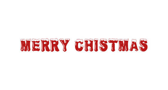 圣诞快乐矢量文字书法字体设计卡片 t