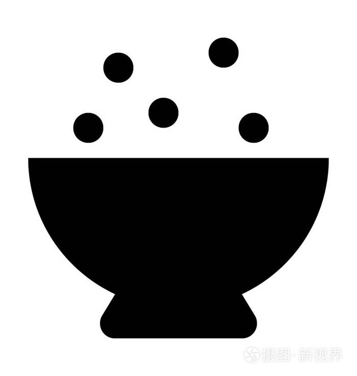 食物碗矢量图标