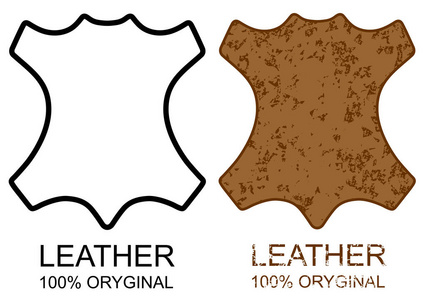 符号100% 皮革产品标志图标垃圾矢量 eps 10照片