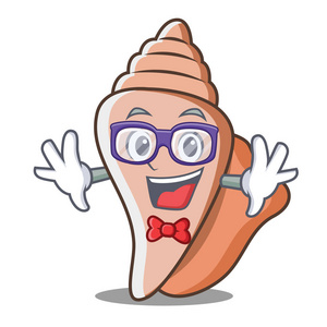 打开的卡通贝壳极客可爱的贝壳卡通人物照片