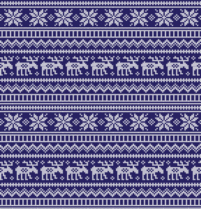 冬季节日圣诞针织图案羊毛针织